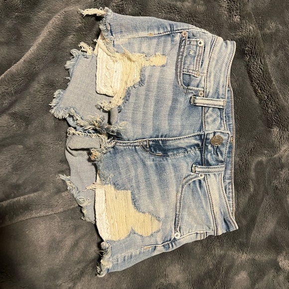 American Eagle jean shorts size 0 - Picture 1 of 3